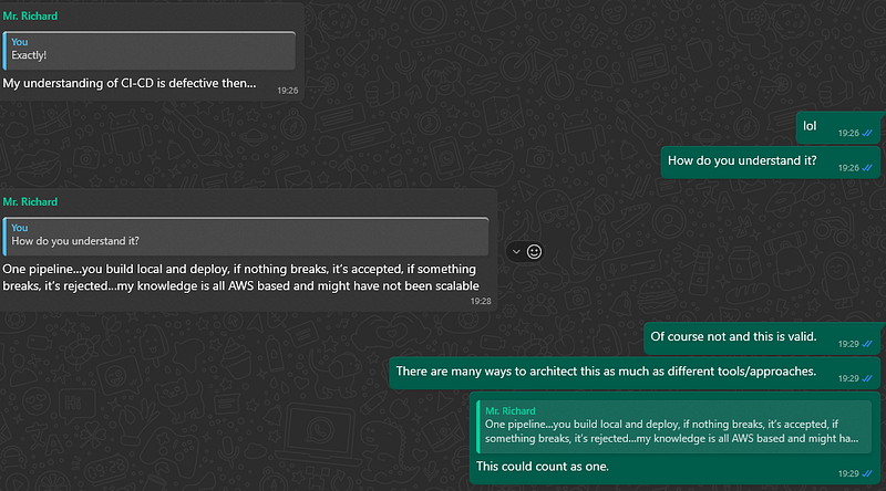 A chat with my Product owner